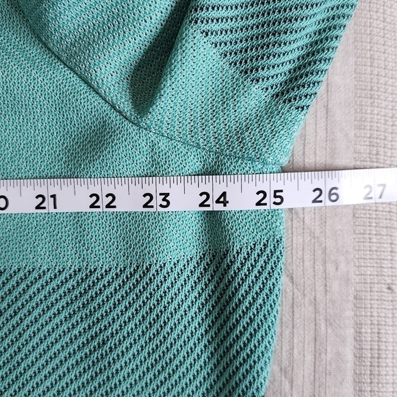 Ming Wang Full Zip Jacket Cardigan 3/4 Sleeves Mature Mint Green Black XL - Picture 9 of 13